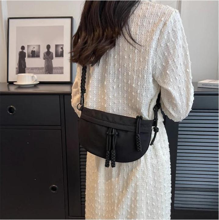 Immagine prodotto Only-Bags.Store Borsa Casual a colori solidi per il torace Borsa a vita di grande capacità Borse a tracolla in tela