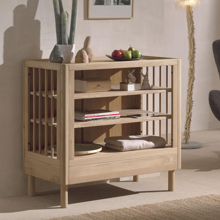 Produktbild Vipack Kinderzimmer Forrest Eiche 4-teilig Set B (Wickelkommode, Kinderkleiderschrank, Babybett)