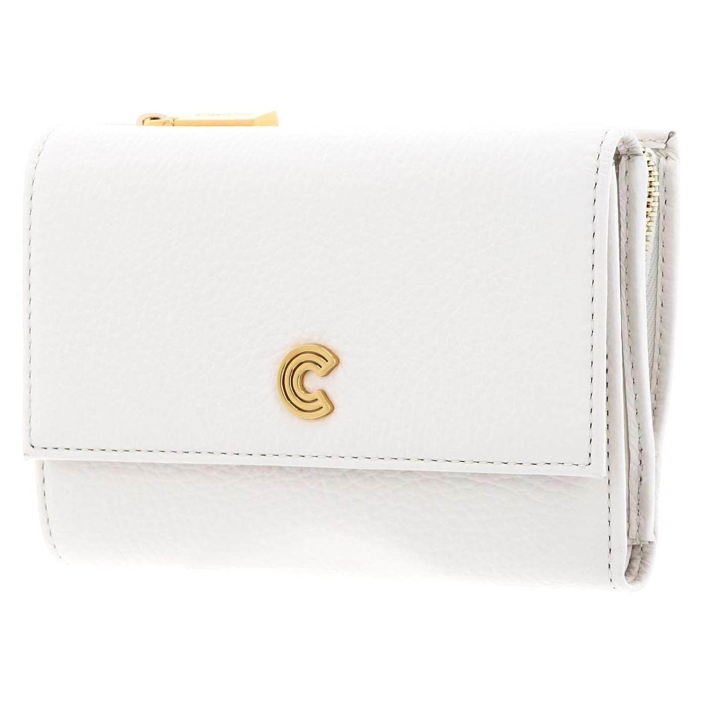 Coccinelle, Damen, Portemonnaie, Myrine Wallet Grained Leather, Weiss