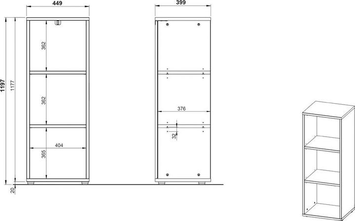 Produktbild Novel Deltona-105 (45 x 40 x 120 cm)