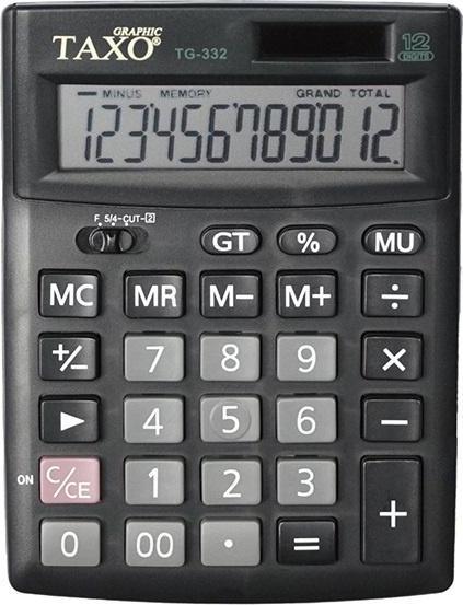 Titanum Taxo 12-stelliger Taschenrechner TG-332 schwarz (Batteries, Solar cells)