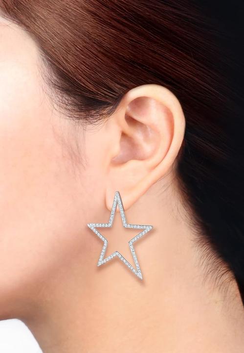 Immagine prodotto Elli Orecchini a Pendente Stella con Cristalli (Argento 925)
