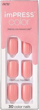 Actual product image KISS Self-adhesive nails imPRESS Colour Pretty Pink 30 pcs (L) (Artificial nails, Pretty Pink)