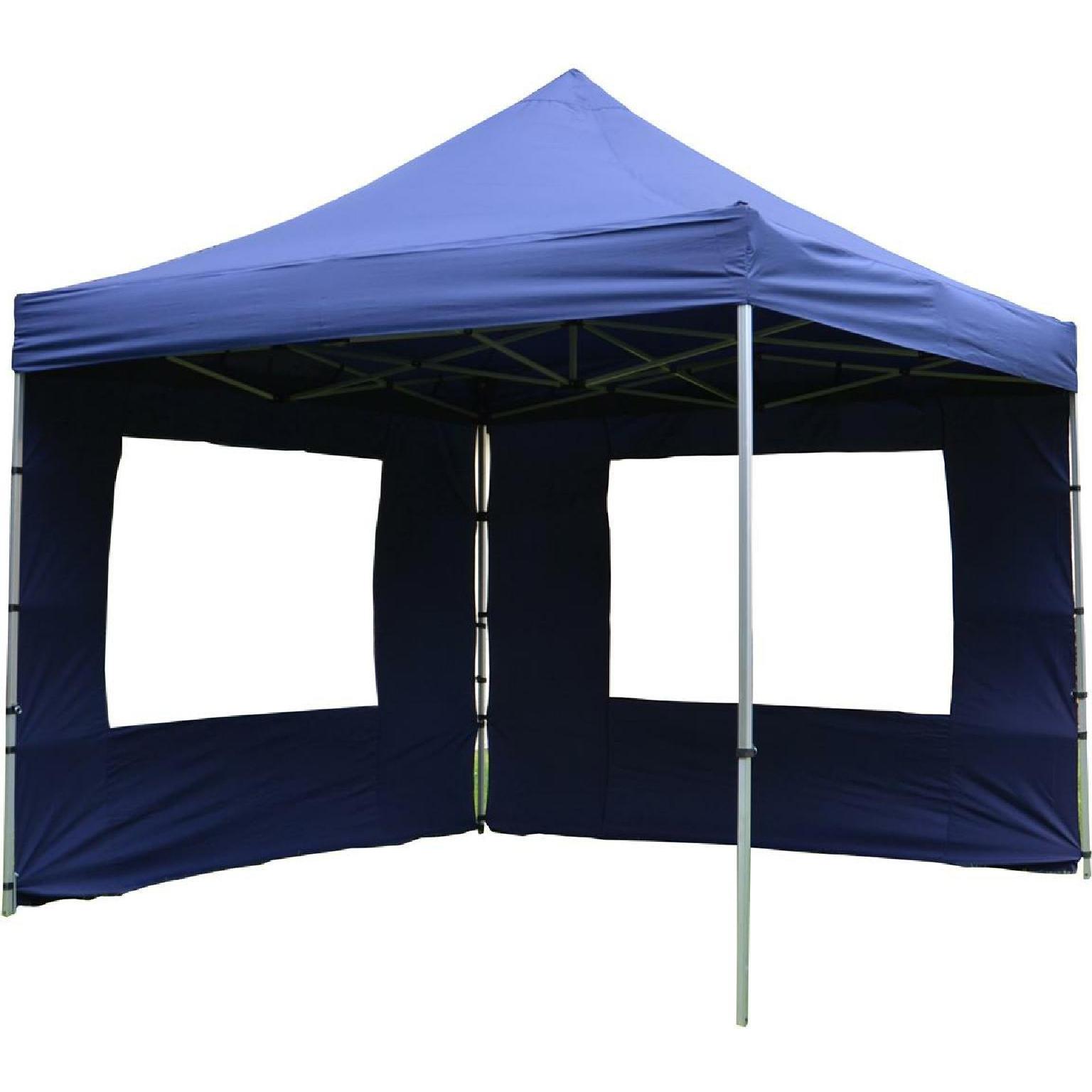 VCM, Pavillon, Falt Pavillon 3x3m blau+2 Seitenteile (300 cm, 300 cm)