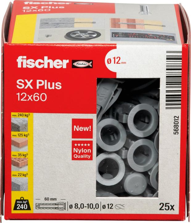 Produktbild Fischer Dübel SX Plus 12x60 (25 Stk.)