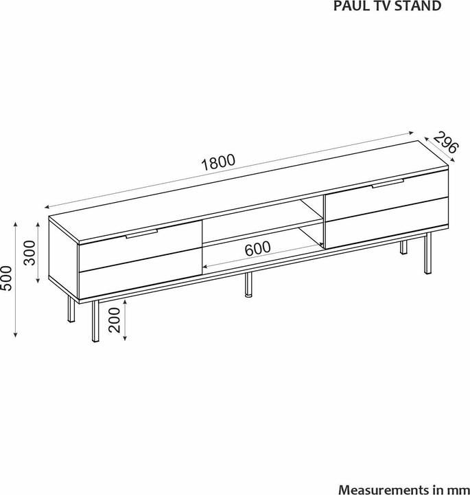 Image du produit Hanah Home Paul (180 x 29.60 x 50 cm)
