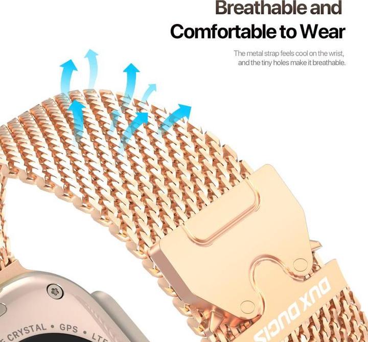 Actual product image Dux Ducis Milanese Air Series Edelstahl Armband (38 mm, 40 mm, 41 mm, 42 mm, Stainless steel)