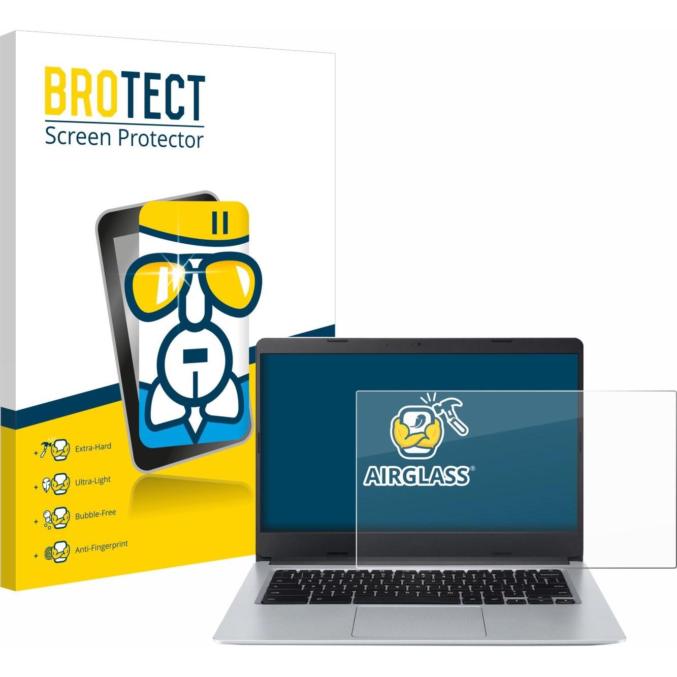 BROTECT AirGlass Panzerglasfolie (35.60", 16 : 9), Notebook Schutzfolie