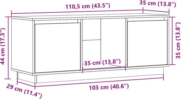 Image du produit VidaXL Vihaan (110.5 x 35 x 44 cm)
