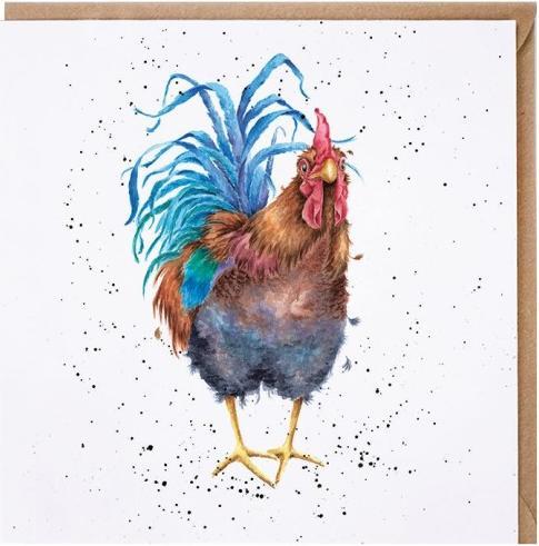 Produktbild Wrendale Design Karte - Hahn COLOURS OF THE RAINBOW Wrendale Designs (1 Stk.)