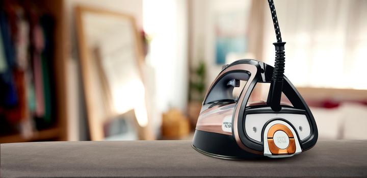 Image du produit Tefal Ultimate Pure FV9845 Fer à repasser à sec & vapeur Durilium Plaque autonettoyante, cuivre (3200 W, 260 g/min)