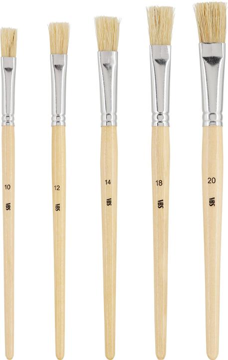 Produktbild VBS Flachpinsel "NATURE", 5er-Set