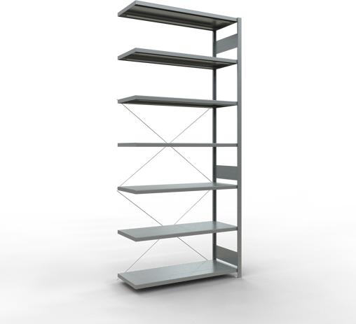 Produktbild Schulte Lagertechnik Stecksystem Anbauregal MULTIplus250 mit Kreuzstrebe