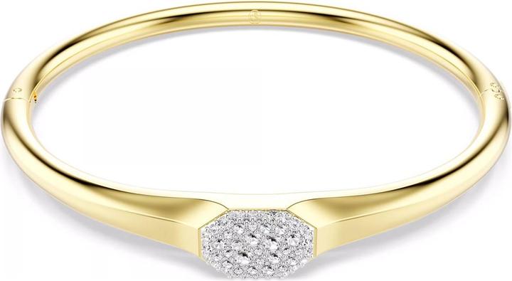 Actual product image Swarovski Dextera Armreif Rundschliff Weiss Goldlegierungsschicht (16 cm, Swarovski Metal)
