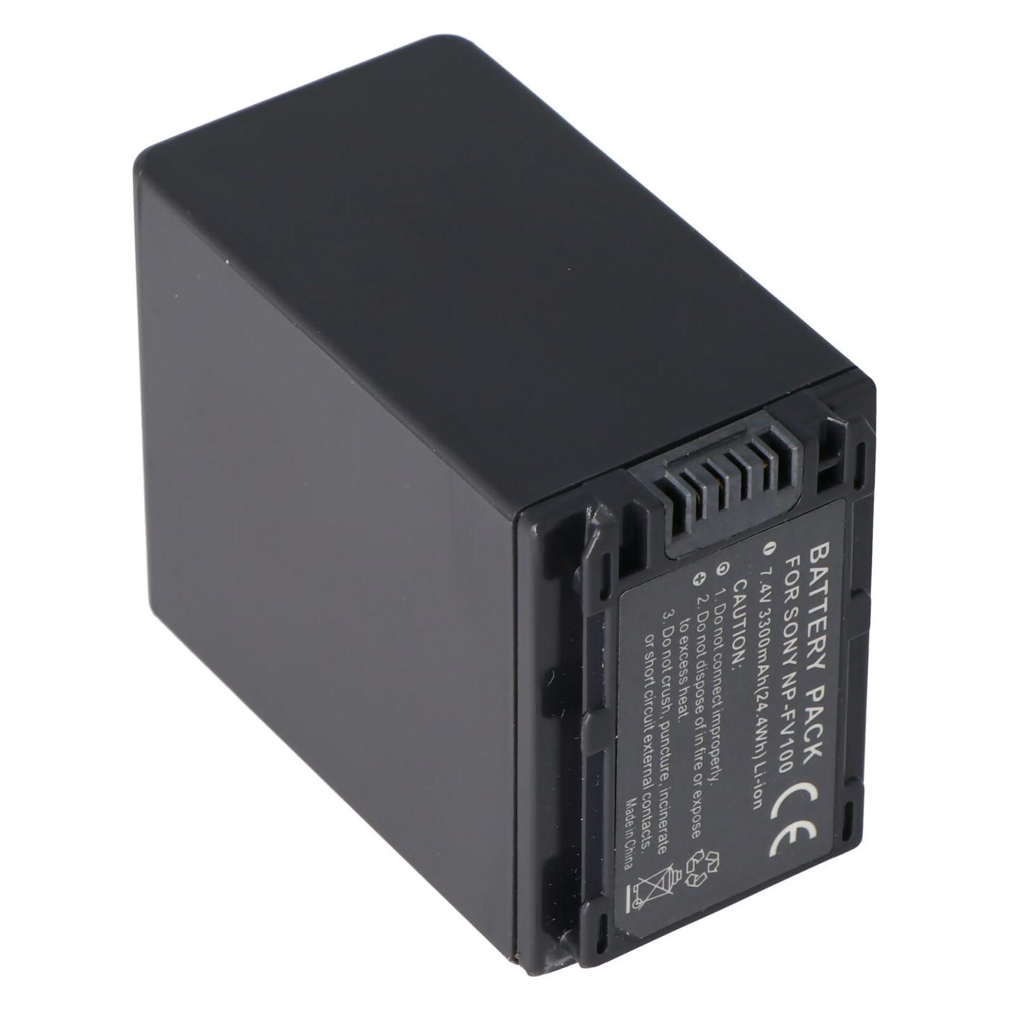 AccuCell Akku Sony Np-FH100 H-Serie (Kamera Akku), Kamera Stromversorgung, Schwarz