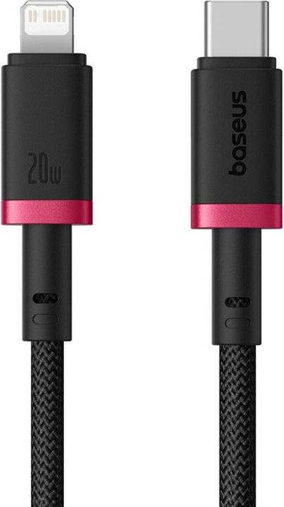 Actual product image Baseus Dura Type-C fast charging cable for iP 20 W 2 m Black Red (2 m, USB 4.0, 20 W)