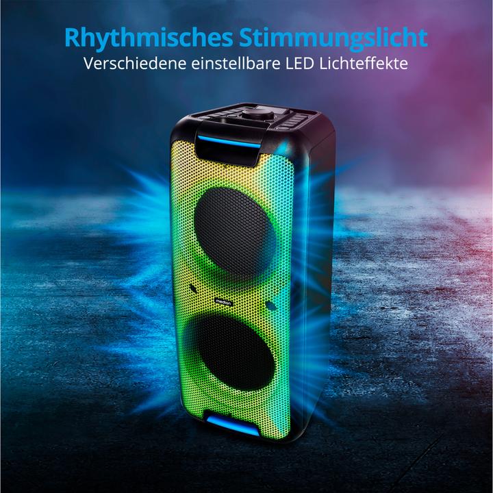 Productafbeelding Medion P61080 party geluidsinstallatie partyspeakers incl. microfoon, karaoke, oplaadbare batterij (4 h, Elektrische stroom)