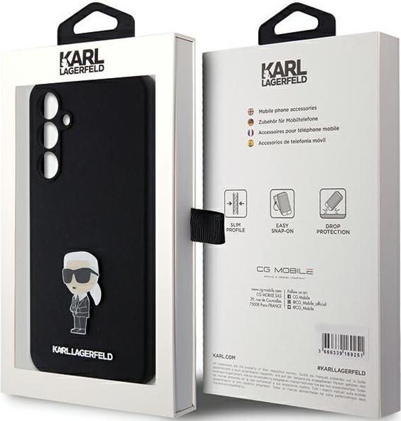 Immagine prodotto Karl Lagerfeld KLHCS23FEMHKNPK S23 FE S711 czarny/nero Silicone Ikonik Metal Pin (Samsung Galaxy S23 FE)
