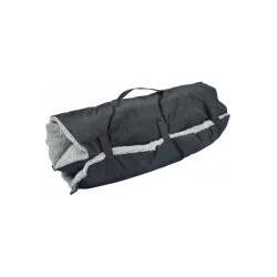 Meilleurs prix pour matelas de voyage 80*50cm en polyester + sherpa design bicolore noir/gris