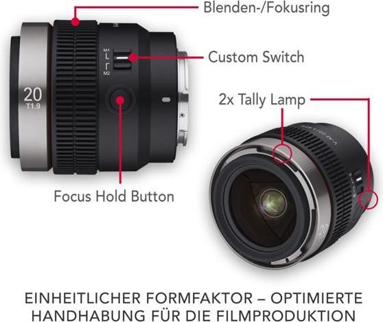 Actual product image Samyang V-AF 20mm F1.9 Sony-E (Sony E, full size)