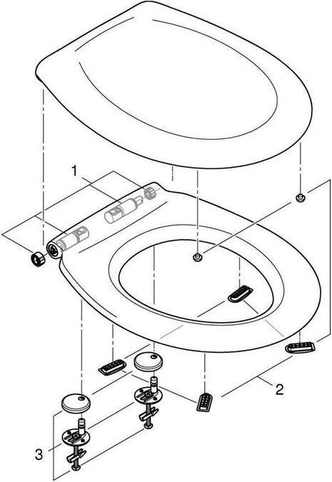 Image du produit Grohe Siège WC en céramique de construction
