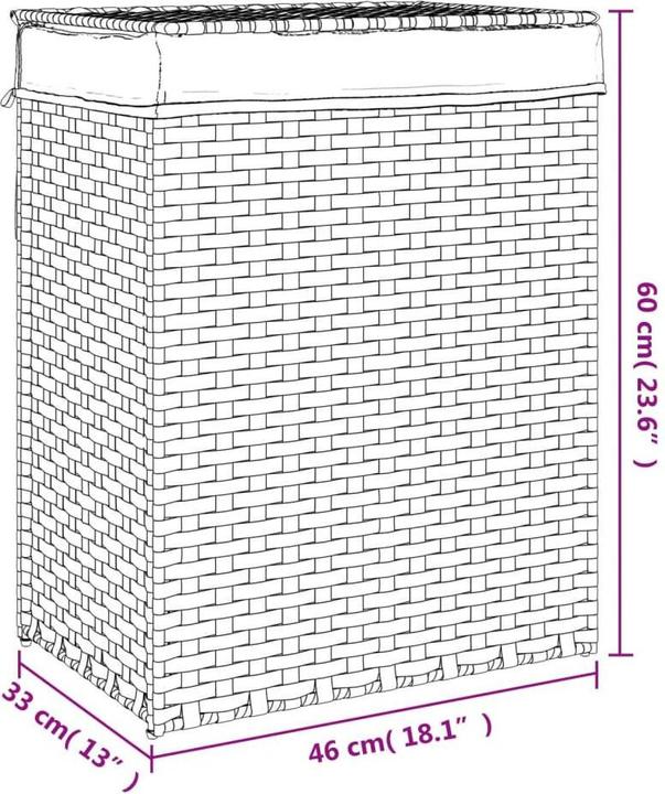 Actual product image vidaXL Wäschekorb