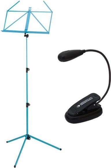 Produktbild K&M 100-1 Notenständer Meerblau mit Klemmlampe