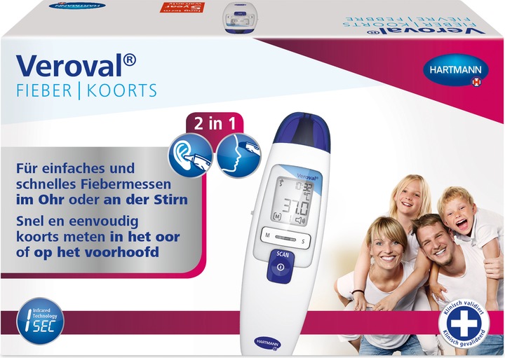 Veroval Koorts 2in1 (Voorhoofd, Auriculair)
