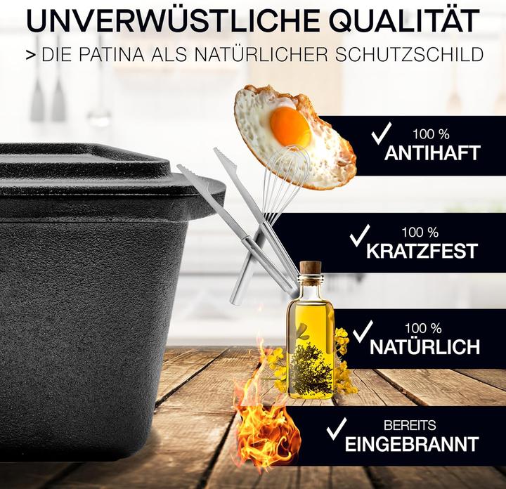 Produktbild Besok Gusseisen-Brotbackform mit Gärkorb & Teigmesser