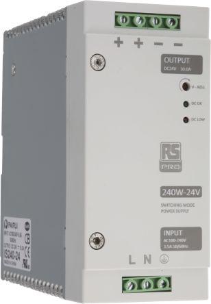 Produktbild RS PRO Din Rail Power Supply, 240W, 24V Output