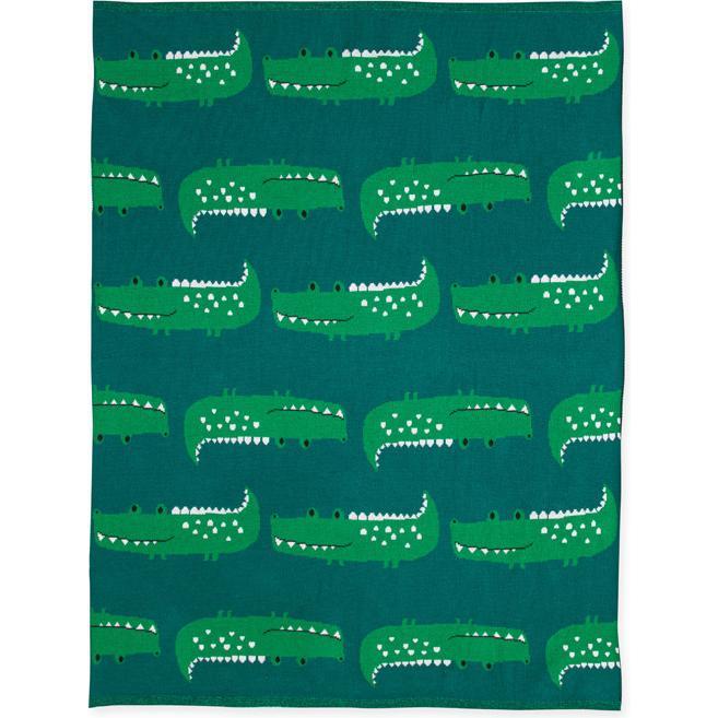 Bizzi Growin, Babydecke, Strickdecke aus Krokodil-Baumwolle