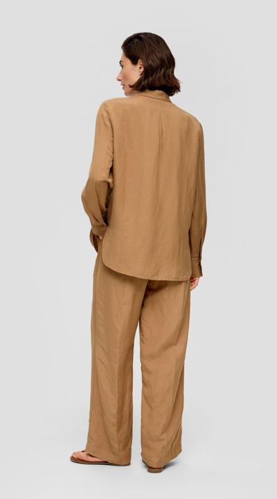 Produktbild s.Oliver Bluse Longbluse aus Leinenmix mit Schmuckperlen (38)