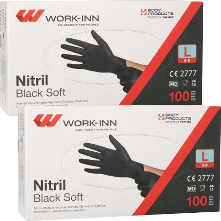 Work-inn Disposable nitrile gloves, powder-free, 200 pcs.