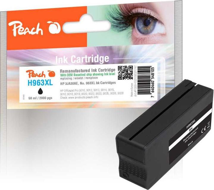 Produktbild Peach Patrone HP Nr.963XL 3JA30AE black OEM reset remanufactured