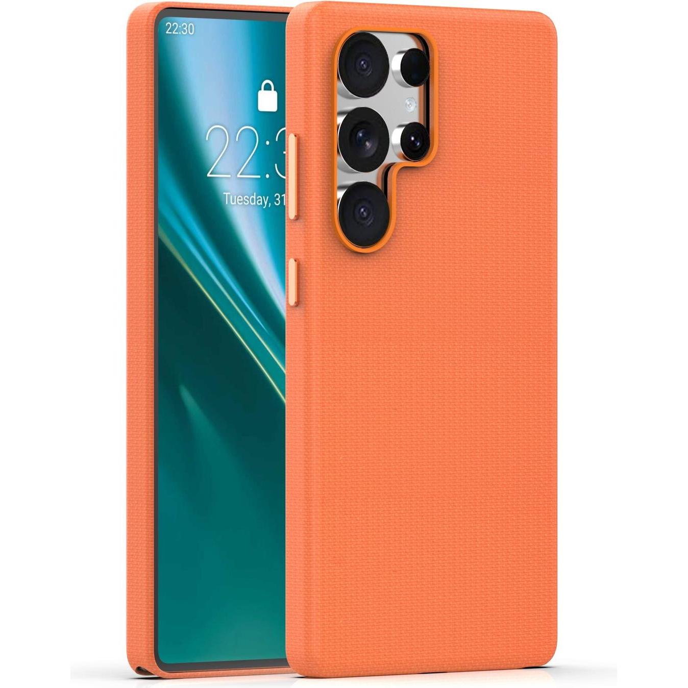 Etteri Elegant Mag case for Samsung S25 Ultra orange (Samsung Galaxy S25 Ultra), Cover smartphone, Arancia