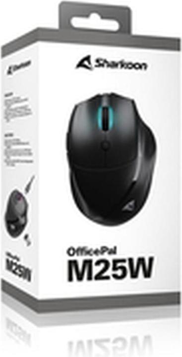 Actual product image Sharkoon OfficePal M25W Black (Cable, Wireless)