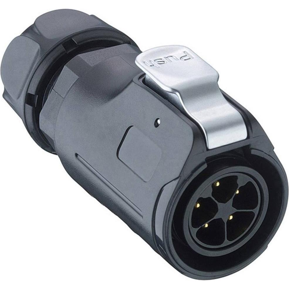 Lumberg 0252 02 Rundsteckverbinder Stecker, gerade Gesamtpolzahl: 2 1 St., Elektronikkabel + Stecker, Schwarz