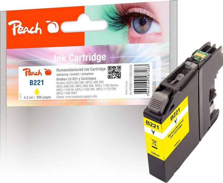 Produktbild Peach Tinte Brother LC-221 Yellow (Y)