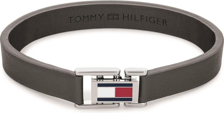 Produktbild Tommy Hilfiger Å edÃ½ koÅ¾enÃ½ nÃ¡ramek s ocelovÃ½m zapÃ­nÃ¡nÃ­m 2790428
