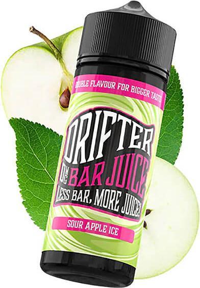 Drifter Bar Juice - Sour Apple Ice 120ml - Shortfill (Apple, menthol)