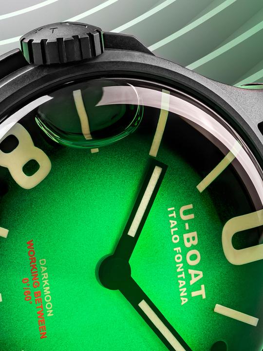 Produktbild U-Boat 9503 Darkmoon Green PVD Soleil Herrenuhr 40mm 5ATM (Analoguhr, 40 mm)