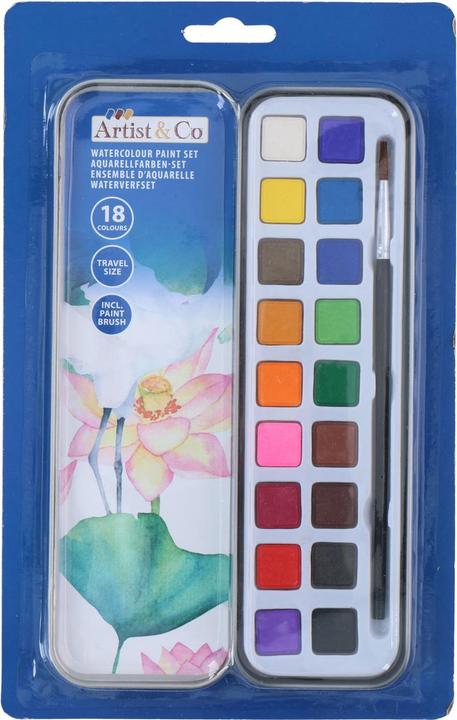 Image du produit Artist&Co Set d'aquarelle, 19 pcs.