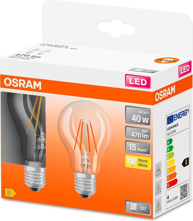 Produktbild Osram Led Retrofit Classic A (E27, 470 lm, 2 x)