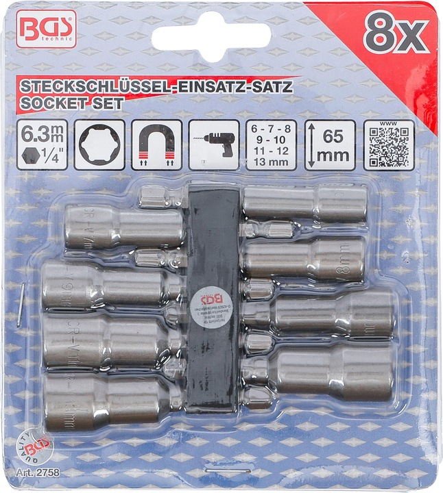 Productafbeelding BGS Dopsleutelset (8 mm, 9 mm, 11 mm, 12 mm, 13 mm, 10 mm, 6 mm, 7 mm)