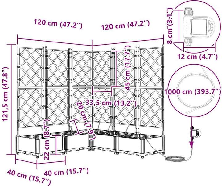 Produktbild vidaXL Garten-Pflanzgefäss