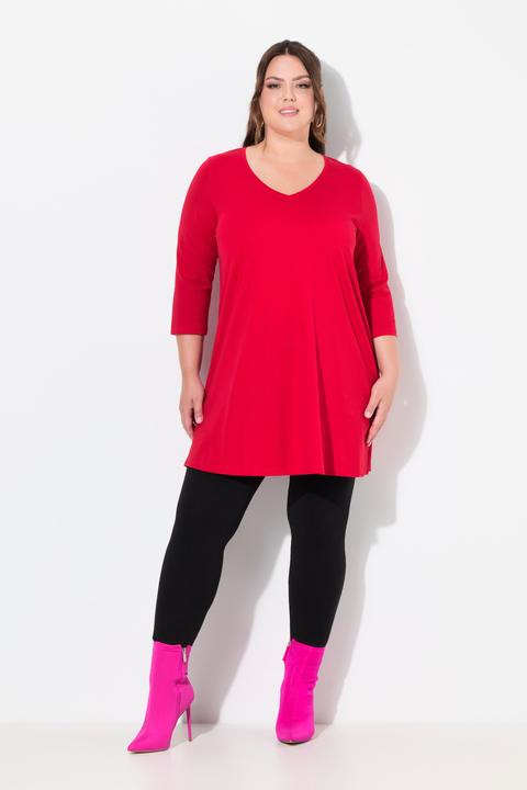Produktbild Ulla Popken Longshirt, A-Linie, V-Ausschnitt, 3/4-Arm (60)