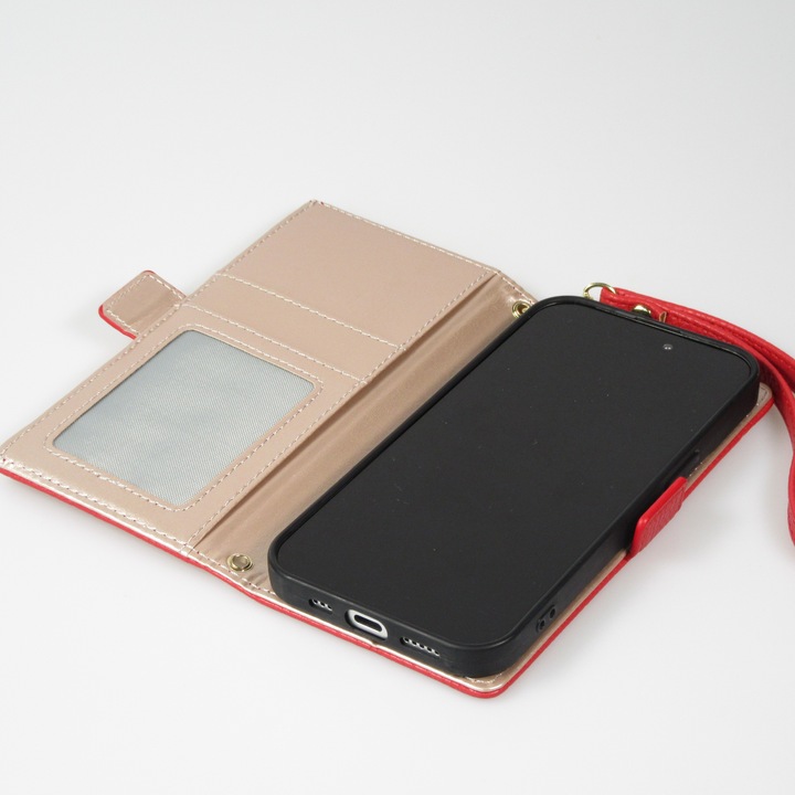 Actual product image PhoneLook Flip wallet cover made from vegan leather with wallet case and magnetic fastener (Apple iPhone 15 Pro Max)