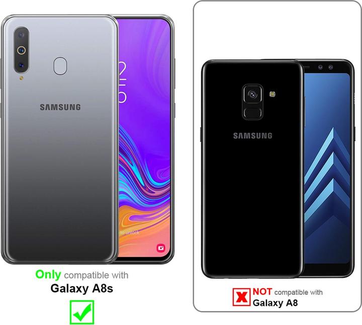 Actual product image Cadorabo Book Smart View Mirror Cover (Samsung Galaxy A8s)
