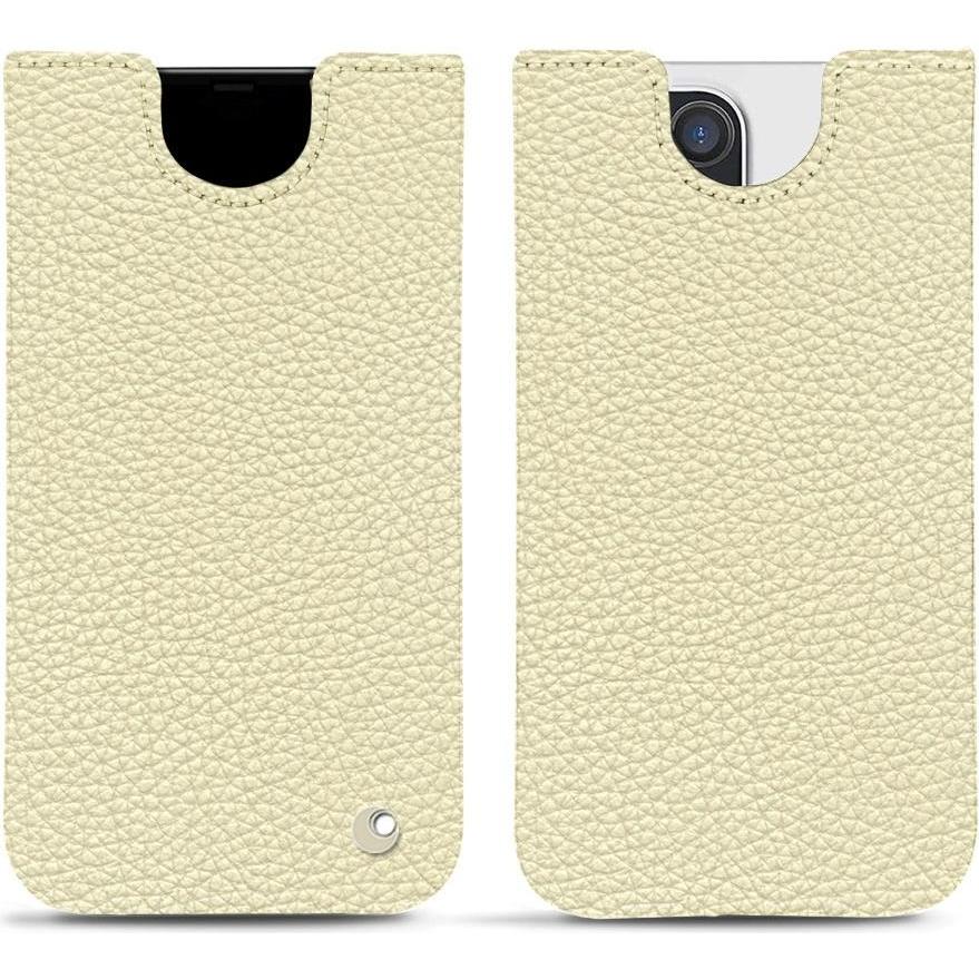 Noreve Lederschutzhülle (Apple iPhone 13 Pro Max), Smartphone Hülle, Weiss