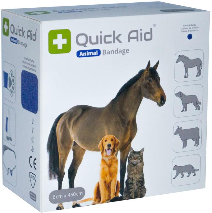 Quick Aid Benda per animali 6 x 460 cm (Gatto, Cavallo, Cane)